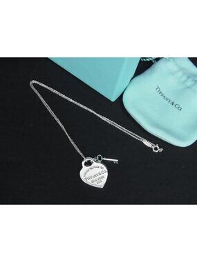 Tiffany & Co Return to Tiffany Heart Tag Key Pendant Silver